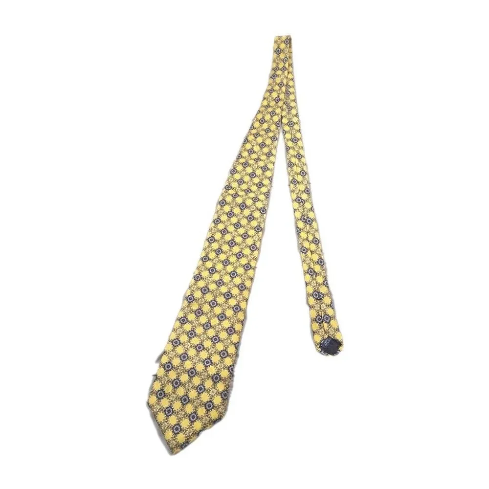 RIVETZ of BOSTON Tie 100% Silk Yellow Necktie Mens Business Formal‎ USA Made
